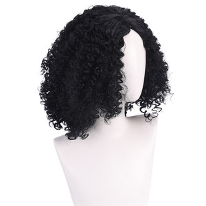 <span class=keywords><strong>Perruque</strong></span> noire ondulée bouclée et moelleuse de personnage de <span class=keywords><strong>pirate</strong></span> d'anime pour hommes AOKG-008 - Product Image 3