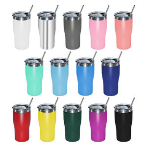 Vaso Térmico de Acero Inoxidable con Aislamiento al Vacío de Doble Pared, con Recubrimiento en Polvo y Logotipo Personalizado, de 20oz/30oz, Botella de Agua Aislada - Product Image 4
