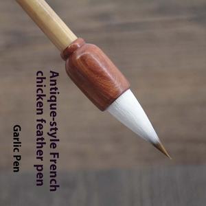 Pinceaux de calligraphie traditionnelle chinoise de haute qualité Weizhuang, poils de <span class=keywords><strong>loup</strong></span>, 25x1,5cmx3cm, petit étui, pointe courte, ZZ-01 pour l'écriture - Product Image 1