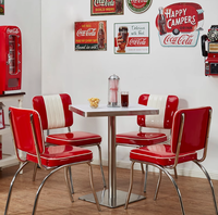 Canapé de style américain vintage pour les hôtels et les écoles, ensemble de tables et de chaises pour le restaurant, le thé au lait