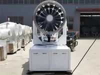 Canon à brouillard programmable avec minuterie, 30-80 m, démarrage/arrêt automatique, pulvérisateur anti-poussière pour opération nocturne autonome sur site