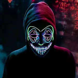 Wholesale cheap Scary LED Mask for Cosplay Costumes Festival Carnival Party Gifts Kids Men Women