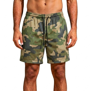 Shorts de sport pour homme à séchage rapide, tissu respirant, taille élastique, cordon de serrage, poche arrière zippée, confort et rangement sécurisé - Product Image 2