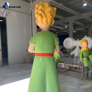 Escultura de dibujos animados del <span class=keywords><strong>Principito</strong></span>, personalización de IP de marca, adorno decorativo comercial de fibra de vidrio - Product Image 3