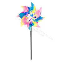 Éolienne réfléchissante irisée à 8 pales, attrape-soleil holographique, décoration de jardin, cadeau pour enfants, 22 cm