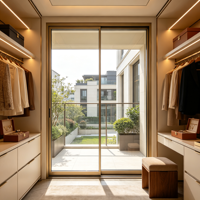 Ventanas Corredizas de Aluminio con Doble Acristalamiento e Impermeables para Balcón de Villa o Casa Residencial