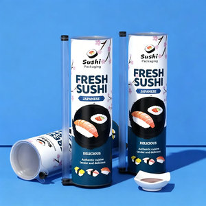 Envase Desechable para <span class=keywords><strong>Sushi</strong></span> para Llevar, Envase Cilíndrico Redondo para Rollos de <span class=keywords><strong>Sushi</strong></span>, Empaque de Papel - Product Image 5