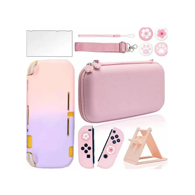 10 in 1 Carrying Case Console Accessories Kit With Screen Protector/Thumb Grip for Nintendo Switch/lite/oled Hard Case Bag Cover