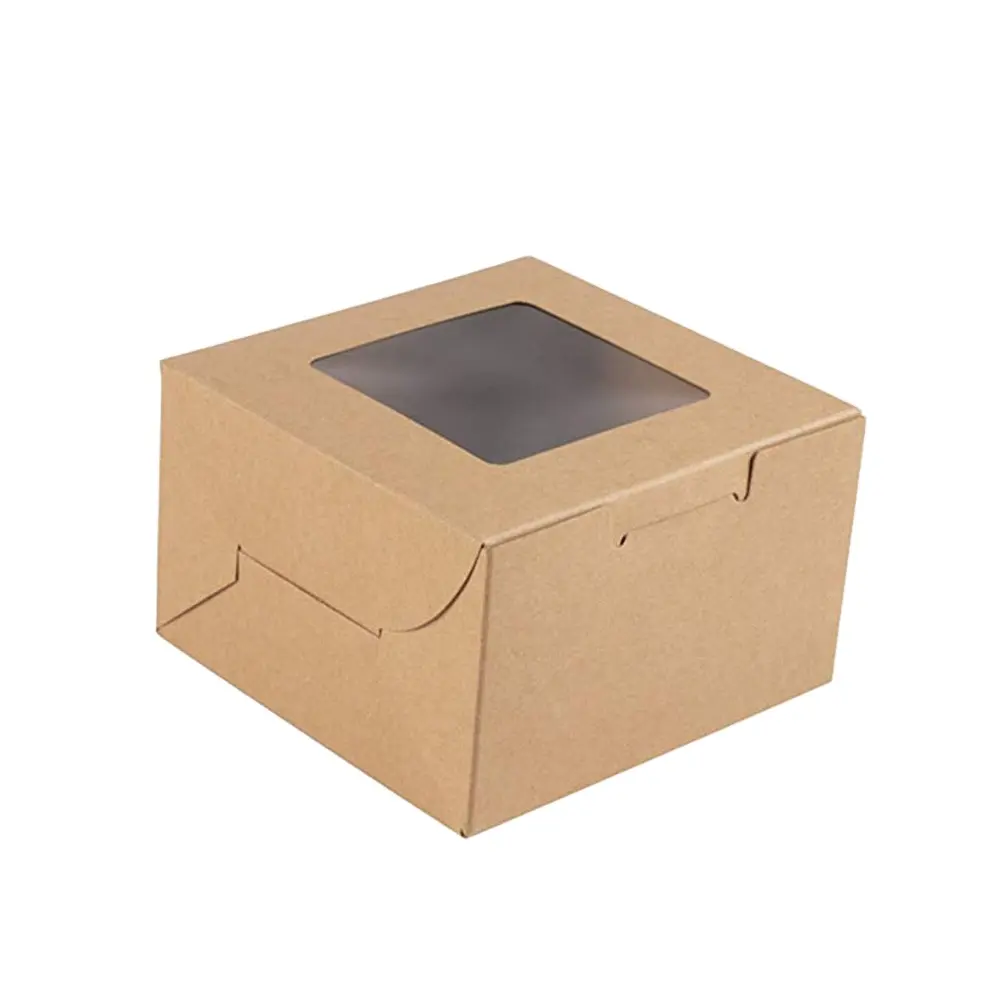 Kek kutusu oluklu kağıt sıcak satış toptan çeşitli boyutları kek ambalajı oluklu kurulu gıda ambalaj kutusu kek kutusu 10 inç