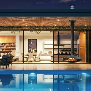 Chimenea Eléctrica Decorativa Suspendida con Simulación de <span class=keywords><strong>Fuego</strong></span>, Vista Panorámica de 360°, Calentador Electrónico Independiente para Interiores - Product Image 5