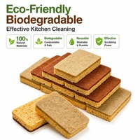 Éponge à vaisselle en cellulose naturelle, biodégradable, en sisal, réutilisable, lavable, en pulpe de bois, pour le nettoyage de la vaisselle
