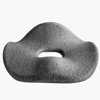 Coussin de siège en mousse à mémoire de forme en forme de U, antidérapant, orthopédique, pour le soulagement des douleurs du coccyx, de la sciatique et du dos, amovible et lavable, 100% siège
