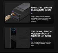 Serrure Intelligente Tuya à Double Déverrouillage par Empreinte Digitale et Mot de Passe, Wi-Fi, Stockage Cloud, Étanchéité IP65, en Alliage d'Aluminium, avec Carte Clé en Bois et Contrôle par Application