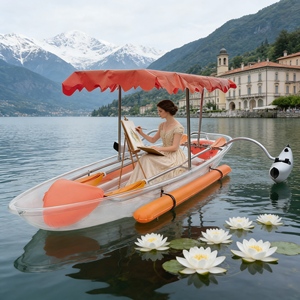 Tabla de Paddle Surf Inflable de Alta Calidad con Parasol para Campamentos Familiares en Ríos - Product Image 1