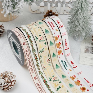 <span class=keywords><strong>Cinta</strong></span> de Algodón Mate de Lujo para Navidad y Cumpleaños, Lazo de Mariposa, Decoración para Regalos, Flores Hechas a Mano Coloridas, Embalaje para Pasteles - Product Image 1