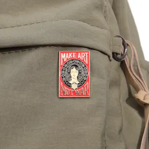 Anti-Oorlog Vrede Roos Meisje Pop Art Olieverf Email Broche Mode Kleding Accessoires Love Peace Rugzak Badge Giftack