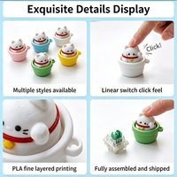 Porte-clés anti-stress en forme de panda mignon, avec logo personnalisé, impression 3D, vente en gros, pendentif fantaisie, souvenir