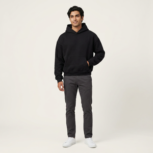 Hot selling mens hoodies heavyweight Boxy fit unisex oversize heavy <b>Thick</b> <b>Fleece</b> cotton knitted hoodies men - Product Image 1