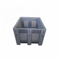 Grande caisse de palette industrielle en plastique HDPE robuste, bac à fruits avec une capacité de 4000 kg pour le transport logistique