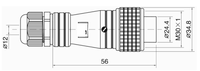 Connecteur étanche de type câble PC28-2A pour tuyaux PC, connecteur de câble à bride circulaire 2-26 broches, aviation