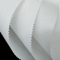 100% Polyester Non Tissé Fusible Interlignage Tissu Léger Étanche Sergé Source Usine En Gros pour Cap Linterlining