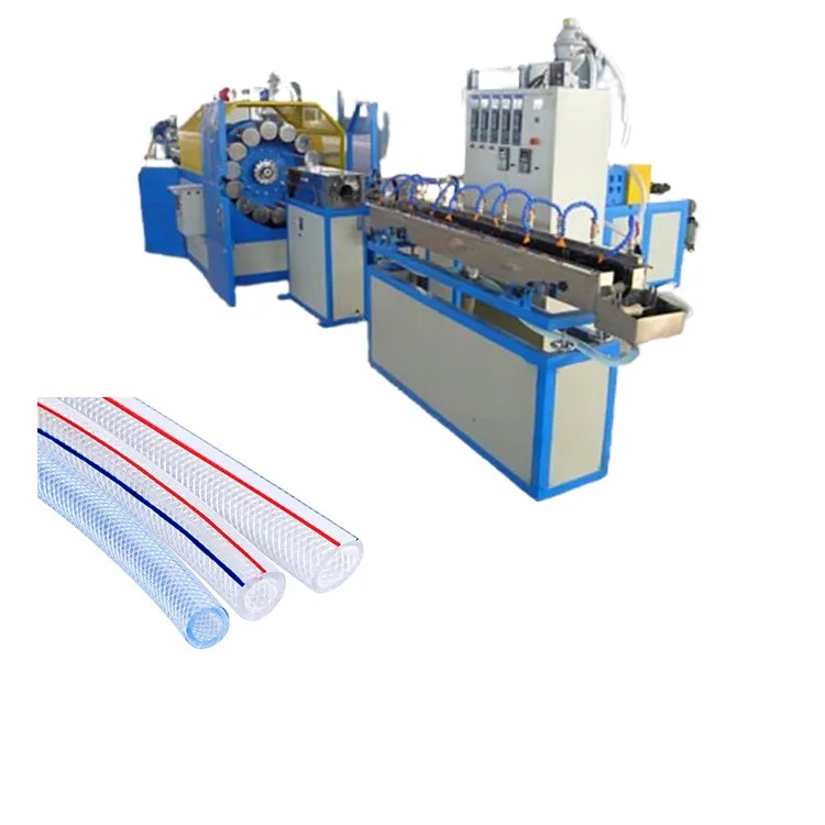 Ligne d'extrusion de tuyau renforcé de fibres de PVC machine en plastique/tuyau d'arrosage en PVC faisant la machine/tuyau flexible faisant la machine