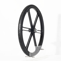 Jeu de roues Nedong 24x1.5, pneus de vélo en caoutchouc massif, frein V en alliage d'aluminium, MOQ500
