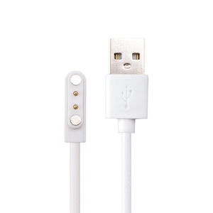 Cable de carga magnético para relojes inteligentes, conector de 2 pines, 7,62 mm de diámetro, paso de 4,0 mm, color blanco - Product Image 2