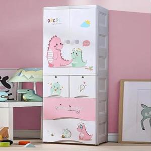 <span class=keywords><strong>Armadio</strong></span> in Plastica <span class=keywords><strong>per</strong></span> Bambini con 1 Porta e 3 Cassetti, Design a Grande Capacità, Organizzatore <span class=keywords><strong>per</strong></span> Giocattoli e Vestiti da Camera da Letto - Product Image 5
