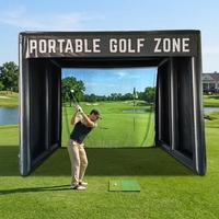 Prix d'usine Cage d'entraînement au golf portable simulateur de golf gonflable tente de tir avec projecteur et écran