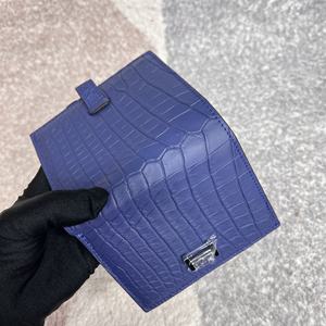 Cartera Unisex Personalizable de Piel de Cocodrilo 100% Real, Monedero de Cuero de Diseño de Lujo con Cierre Plegable, Múltiples Ranuras para Tarjetas - Product Image 4