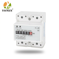 Compteur d'énergie monophasé 2 fils sur rail DIN, 4 modèles, analogique, sans fil, compteur de kilowattheures électrique 230 VCA, compteur de puissance sur rail DIN