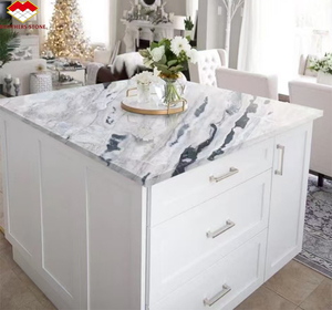 Carrelage et comptoir de mur poli de l'océan Arctique de 2cm de dalles de quartzite blanc <span class=keywords><strong>atlantique</strong></span> de conception moderne de propre usine pour des hôtels - Product Image 6
