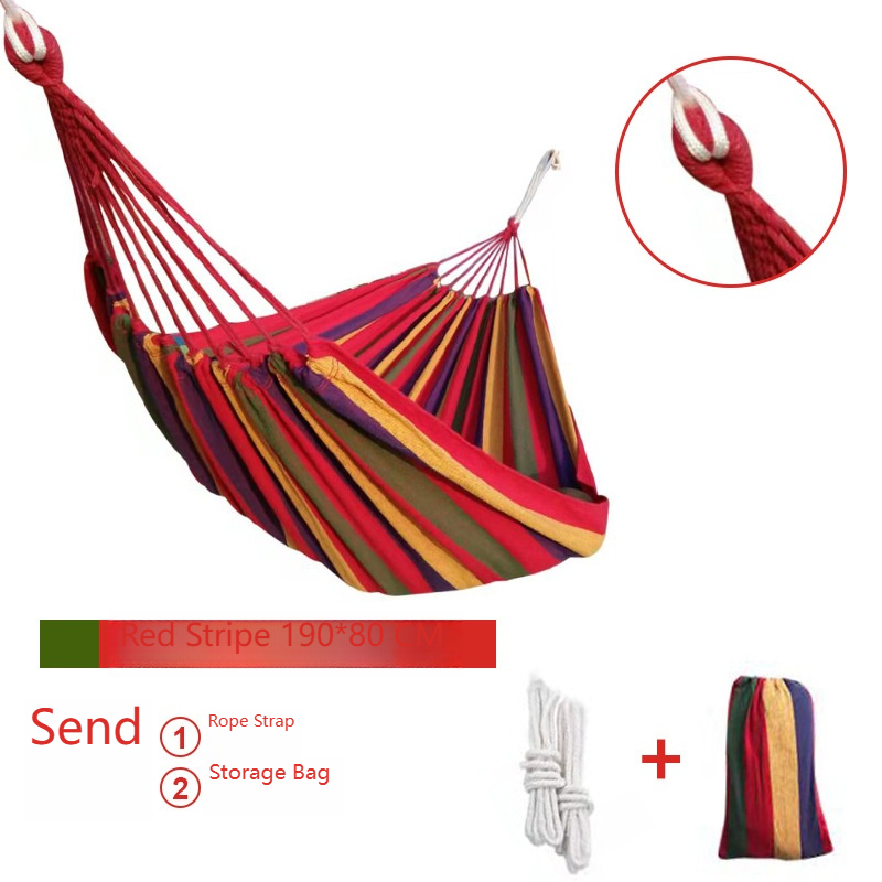 Red stripe 190*80+rope+bag