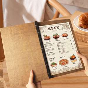 Couverture de menu en bois élégante et personnalisée pour restaurant, bar, vin et boissons, design élégant et durable - Product Image 3