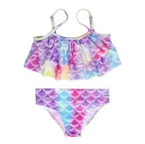 Nouveauté : Maillots de bain réversibles pour enfants et tout-petits, sans manches, dos nu, bikinis à double couche, motifs floraux hawaïens, maillots de bain pour filles - Product Image 5