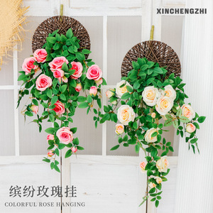 ดอกกุหลาบประดิษฐ์ติดผนัง พลาสติก ดอกไม้ปลอม ตกแต่งบ้าน สไตล์เรียบง่าย รูปทรงไม่สม่ำเสมอ บรรจุภัณฑ์ชิ้นเดียว - Product Image 5