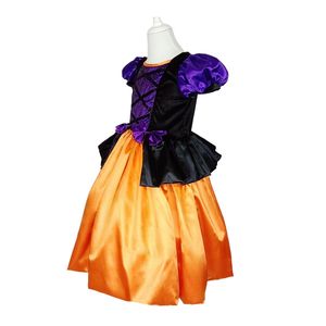 Vestidos de Fiesta de Carnaval Hechos en Fábrica MS, Vestido Morado y Naranja de Manga Corta con Burbujas, Disfraces de Bruja de Halloween para Niñas - Product Image 5