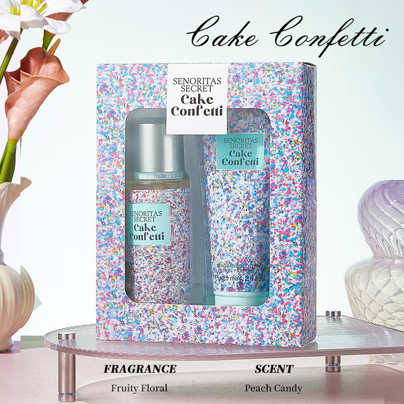 Gâteau confettis crème vanille