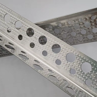 Vente en gros de protections d'angle en aluminium avec anneaux à trous ronds en aluminium perforé plâtre pour cloisons sèches perles d'ange Gi pour la construction