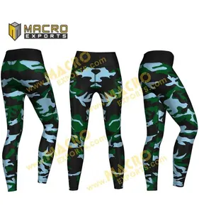 Sialkot-mallas Sexy de diseño para mujer, pantalones con estampado de camuflaje, diseño personalizado, sublimación, ajustados, para correr, gimnasio, 2023