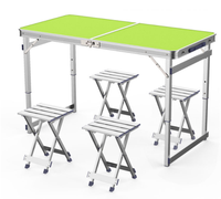 Ensemble Table et chaises pliantes simples, Portable, en alliage d'aluminium, pour balles de pique-nique d'extérieur, livraison gratuite