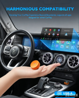 Meilleur Choix 2026 : Convertisseur CarPlay Sans Fil 2-en-1 Personnalisable OEM, BT5.3, Double WiFi, Reconnexion Automatique, Outil de Modification CarPlay Filaire