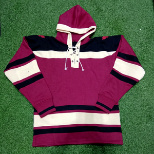 Sudadera con Capucha de Hockey sobre Hielo Clothing Way International, Manga Larga, Logotipo Bordado a Rayas, Unisex, Adulto, Corte Regular - Product Image 1