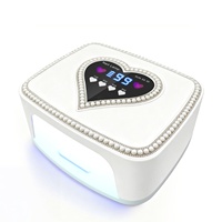 Nouvelle Lampe de Photothérapie Ongulaire Domestique 220W en Plastique à Double Source Lumineuse, Technologie UV Rechargeable, Sans Effet Noir sur les Mains, Détection Intelligente