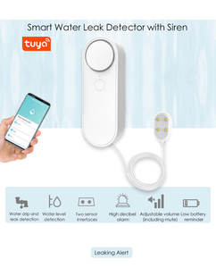 Détecteur de fuite d'eau WiFi TY-WI-3 90DB, double capteur de niveau d'eau, surveillance à distance via l'application Smart Life, alerte d'inondation, sécurité contre les débordements - Product Image 2