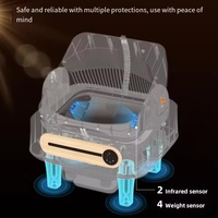 Bac à litière pour chat autonettoyant électrique OEM ODM Contrôle par application WIFI Top8 Toilettes pour chat chronométrées automatiques d'usine Nettoyage facile Poids 10kg