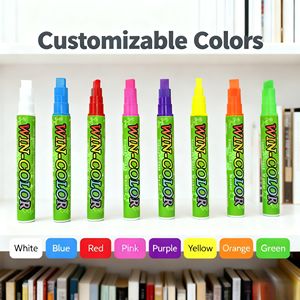 Juego de Marcadores de Tiza Líquida Resistentes al Agua WIN-COLOR Premium, Punta de 8 mm, Suministros para Manualidades, Etiquetas para Pizarras, Arte Mural y Decoración de Eventos - Product Image 2