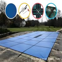 Bâche de piscine en PVC imperméable, anti-poussière, résistante aux UV et anti-décoloration pour piscines hors sol et enterrées – Stockage saisonnier