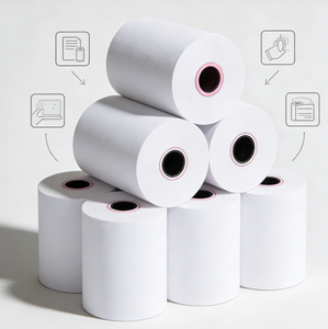 Rollo de Papel para Caja Registradora, <span class=keywords><strong>Rollos</strong></span> de Papel Térmico para Punto de Venta, Rollo de Papel Térmico de Una Sola Capa de 80x80 mm, Papel para Recibos de Alta Durabilidad - Product Image 3
